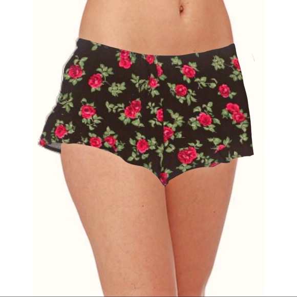 Ambiance Pants - Rose Print Lounge Shorts